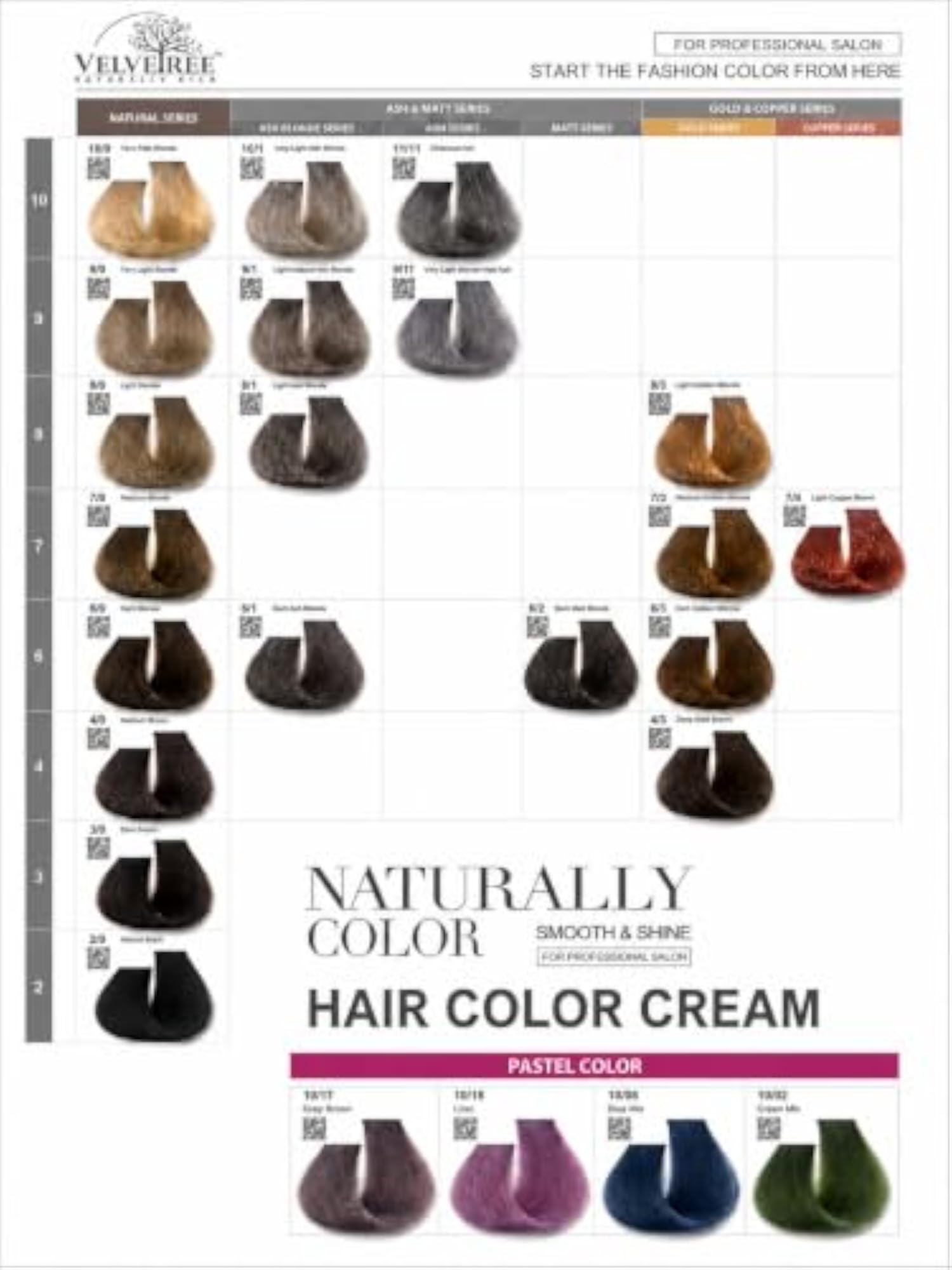 Light Natural Ash Blonde Hair Colour Cream for Men & Women