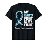 Prostate Cancer Awareness Light Blue Ribbon Dad Survivor T-Shirt