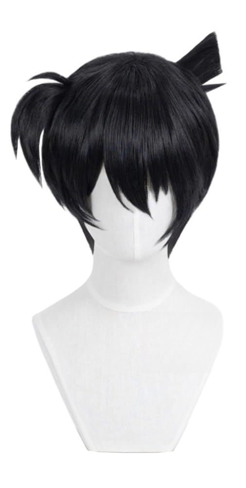 Amazon.co.jp: コナン コスプレウィッグ ブラック 短髪 コミケ かつら