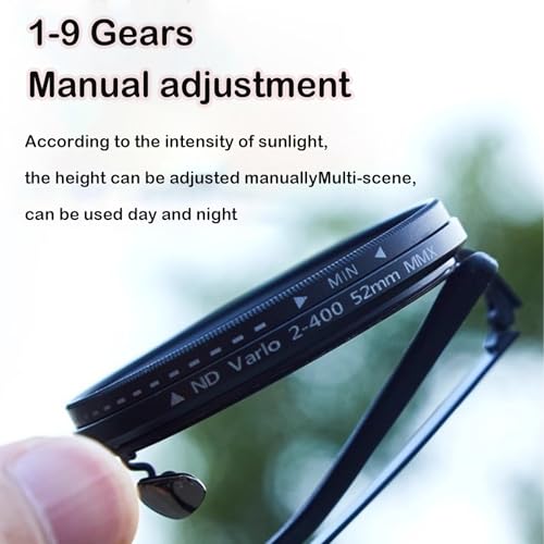 Adjusta Shades Sunglasses, 1-9 Gears Adjustable Tint Glasses Polarized Round Sunglasses with ND Filter Lenses2