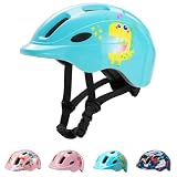 Favoto Kinderhelm Leicht Fahrradhelm Jungen - Jungen Mädchen Radhelm Kleinkind Baby Verstellbar Stoßfest Belüftet für Fahrrad Skateboard Scooter Blau S(48-52cm)