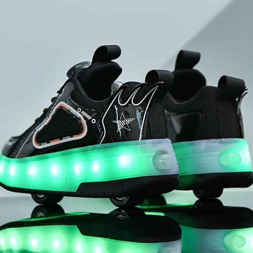 USB LED Light Up Kids Roller Skate Shoes with Wheels, Sneakers for Boys Girls Birthday Thanksgiving Christmas Day2