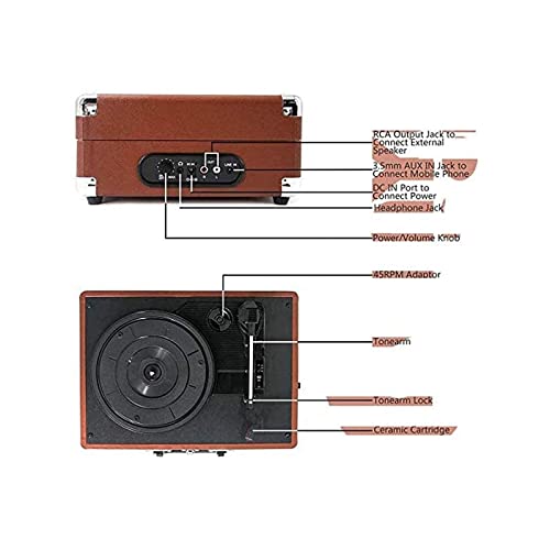 Tourne-Disque Vinyle Vintage Phonographe Rétro Platine Disque Tourne-Disque Portable Enregistreur Bluetooth LP Chaque… - Les Beatles, Paul McCartney, John Lennon, RIngo Starr, George Harrison Tourne-Disque Vinyle Vintage Phonographe Rétro Platine Disque Tourne-Disque Portable Enregistreur Bluetooth LP Chaque… – Image 3
