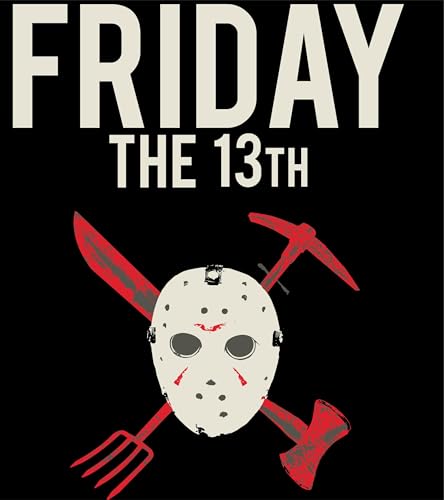 Friday The 13th Hockey Mask Men's Black Graphic Sleep Pajama Shorts2