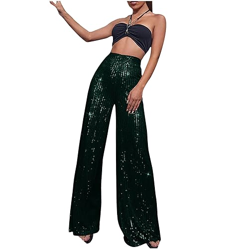 Amazon.com: LAWOR Womens Sequins Palazzo Pants Baggy Party Club