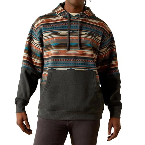 Ariat Men's Rust Serape Color Block Hoodie