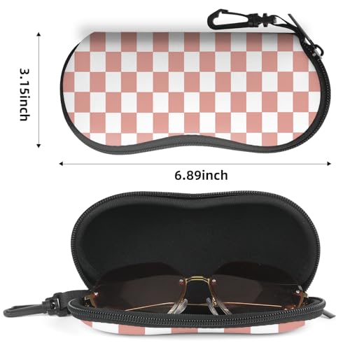 Image of Sunglasses Soft Case, Cute Ultra Light Portable Neoprene Zipper Eyeglass Glasses Case with Belt Clip for Men Women