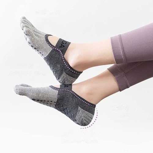 Women Yoga Pilates Socks with Grips Non Slip Full Toe for Summer Thin Series 43