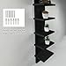 YEXEXINM 5 Tier Wall Shelf Unit - Narrow Smooth Laminate Finish - Vertical Column Wall Decor Mount Floating Storage Home Decor Organizer Tall Tower Utility Shelf for Bedrooms, Living Rooms(Black)