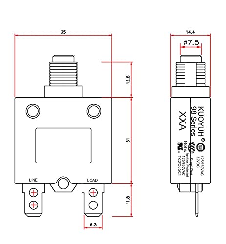 Interruptor protector de sobrecarga para solucionar cortes eléctricos con rearme manual 3