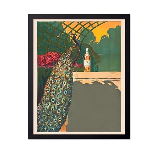 Poster Master Vintage Poster - Retro Cognac Jacquet Print - Camille Bouchet Artwork - Great Wall Decor Gift for Home, Living Room, Office, Bar, Resturant, 11x14 Black Framed