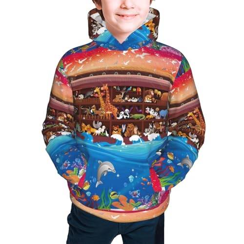 Astronaut in Outer Space Kid Hoodies Boys Sweatshirts Girls Pullover with Pocket3