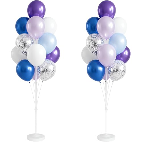Image of Balloon Column Stand Kit with Balloons, Base and Pole, Balloon Column Kit for Floor or Table Backdrop Decoration for Party Wedding Baby Shower Birthday Graduation