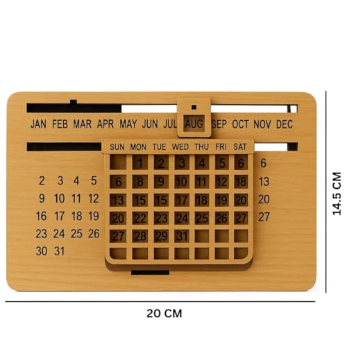 MILLOR Perpetual Wooden Desk Calendar - Image 4