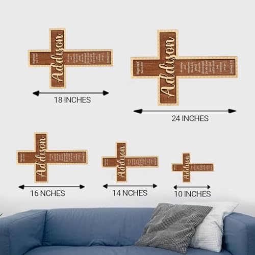 Image of Personalized Baptism Cross wood sign, Wooden sign Baptism gifts for Baby, Baptism Gift Girl /Boy, Christening Gifts Crosses for children, Baptized Cross Sign, Dedication Gift, Christening Gifts - A2