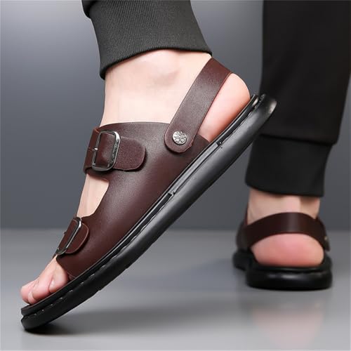 Men's Beach Sandals with Adjustable Buckle Strap Outdoor Slippers Summer Slip On Fisherman Sandals for Men4