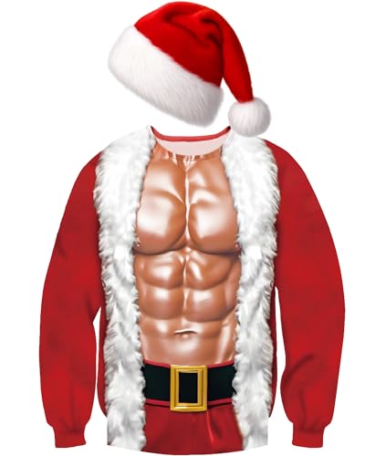 Santa Six-Pack Costume Sweatshirt