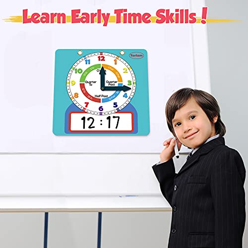Torlam SZ Magnetic Writable Dry Erase Learning Clock thumb #3