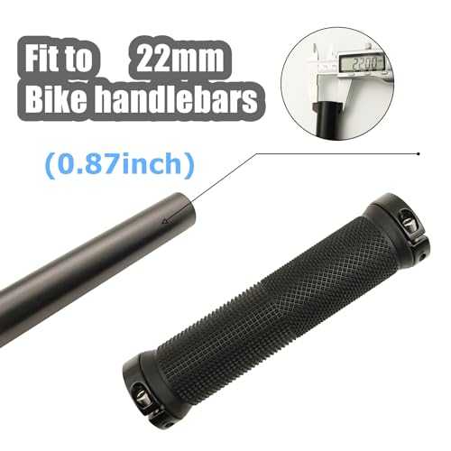 RYANGO Bike Handlebar Grips, MTB Grips with Elastic Grainy Design Double Lock, Handlebar Grips Bicycle Grips for BMX, Foldable Urban Bicycles, E-Bike, Scooter - Thumbnail 3