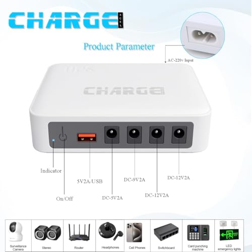 Image of Mini UPS for WiFi Router | WiFi UPS Power Backup | UPS for Router | WiFi Power Backup for Router | 12V /9V /5V Output | Up to 6 Hours Backup | miniUPS Supports 0.5A-3A
