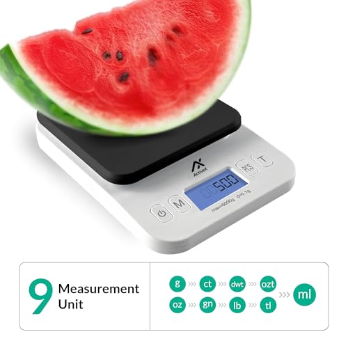 Image of ActiveX (Australia) Quanty Smart Food Scale Accurate Digital Kitchen Scale Measures | Grams and Ounces 6kg / 13lbs Max Limit| 0.1g Accuracy| Backlit Display