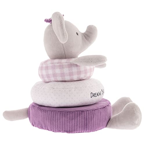 Image of Stephen Joseph, Stacking and Nesting Plush, Stuffed Animal Baby Stacking Rings Learning Toy, Baby Sensory Developmental Toy Rattles, 4- Piece Set