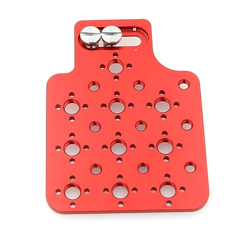HangTon Universal Cheese Plate Camera Side Mounting 3/8" 1/4" Thread for Sony ARRI Alexa RED DSMC2 Komodo Teradek Vaxis Rig Wireless Receiver (Red)