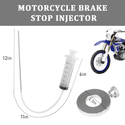 Image of Motorcycle Fork Oil Level Tool, 60ml Fork Syringe Oil Tool Kit with Adjustable Ring, Accurate Fork Suspension Oil Level Adjuster, Fork Oil Level Measurement Gauge Tool