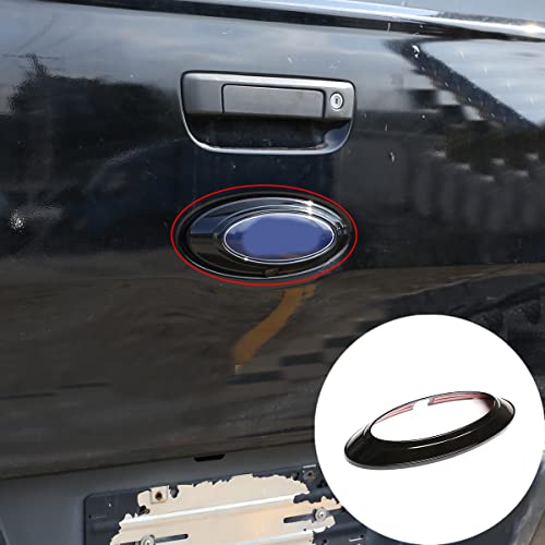 Image of PIUGILH Fit for Ford 2015-2022 ABS Rear Car Exterior Trim Ring Decorative Frame Car Exterior Accessories (Black)