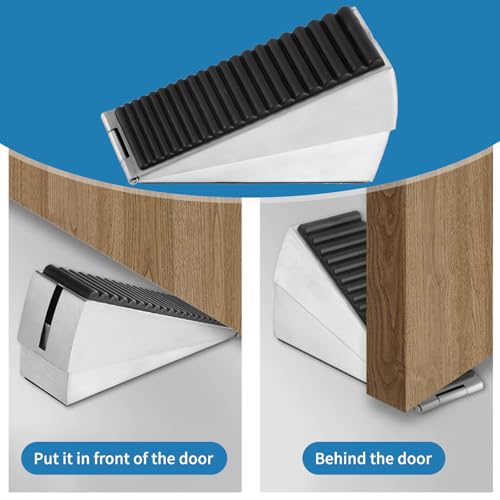 Yuiturt Door Stopper, Large Door Wedge, Heavy Duty Door Stop for Floor Non Slip Adjustable Spring Loaded - Image 3