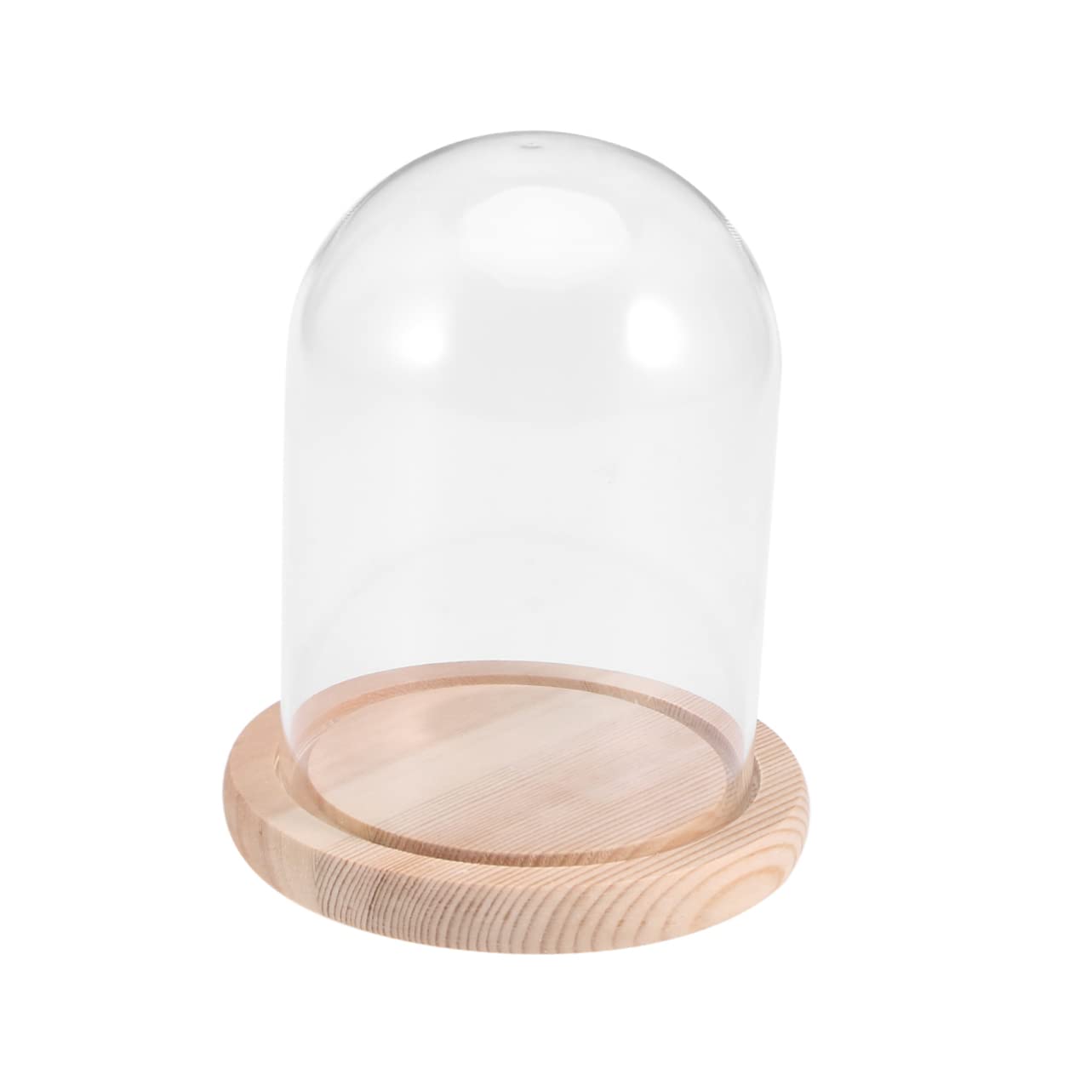 Dôme en verre fait à la main et base en bois : cadeau idéal