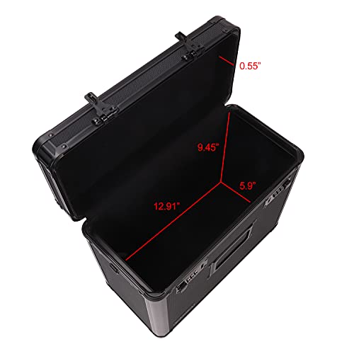 Vaultz File Organizer Storage Box - 14 x 7 x 12.19 Inch Letter Size, Portable Locking Storage Totes with Dual Combination Locks for Filing Office Documents - Super Tactical by Vaultz - Image 3