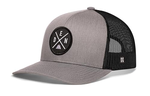 Image of HAKA State City Trucker Hat for Men & Women, Adjustable Baseball Hat, Mesh Snapback, Sturdy Outdoor Black Golf Hat