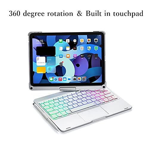 HENGHUI 360° Rotatable Touch Keyboard for iPad A16 2025 (11th Gen,11")/ iPad 10th Generation 2022 10.9 inch Backlight Keyboard Built‑in Trackpad - Image 3