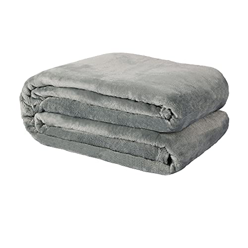Image of NANPIPER Fleece Blankets, Super Soft Flannel King Size Blanket for Bed, Luxury Cozy Microfiber Plush Fuzzy Blanket,Grey