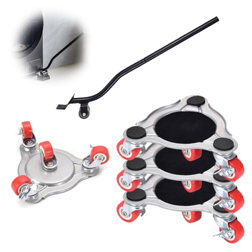 5 peças kit elevadores de móveis, 4 elevadores móveis trazer rodas 1 haste de tração, peso do rolamento 1800 Catties elevador de móveis, para transportar eletrodomésticos e móveis