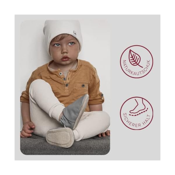 HOBEA-Germany Kitaschuhe Safestep, Kinderhausschuhe, Lederschuhe – Bild 7