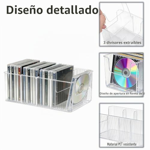 Estantería para CD de diseño clasificable y fundas de gran capacidad 3