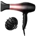KIPOZI 1875W Ionic Hair Dryer, Professional Powerful Blow Dryer Fast Dry, Lightweight and Quiet Salon Hairdryer- with Diffuser & Concentrator Attachments, Adjustable Heat & Speed, Black Pink