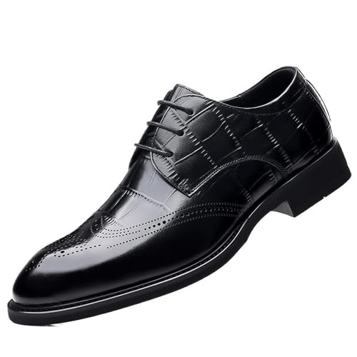 Men's Lace up Derby Shoes Leather Vintage Design Business Wedding Formal Comfort Breathable Dress Shoes Office Work Shoes