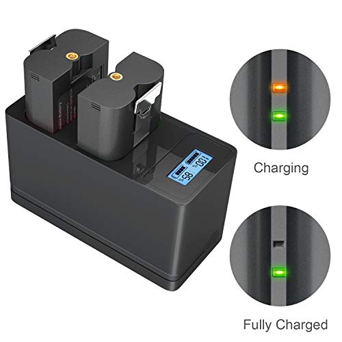 Charging Station and 1 Pack Rechargeable 3.65V 6400mAh Lithium-Ion qQuick-Released Battery and Compatible for Ring Video Doorbell 2/3 and Spotlight Cam Battery(Not for Stick Up Cam)