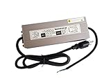 200w Waterproof Led Light Strip Power Supply Transformer,110-130v AC to 12v DC Output 16.7a Led Power Supply Adapter with 3 Prong Plug 3 feet Cable for Outdoor Use