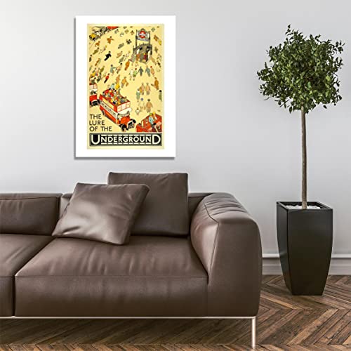 Affiche de voyage Underground encadrée format moyen poster mural Archival Mat - 5