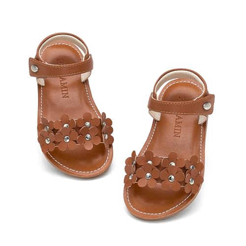 Image of PHIRAMIN Toddler Flower Girl Sandals - Girl Dress Shoes Toddler Little Kid Wedding Party