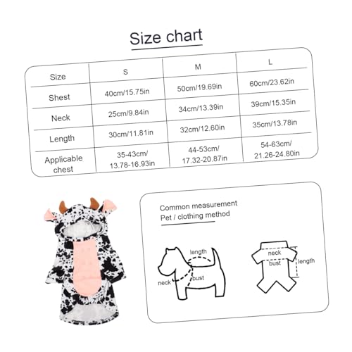 Disfraz de Vaca para Perros Talla S miniatura 2