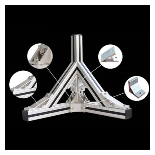 Fixation d'angle à 45° renforcée pour stabiliser un cadre en profilé alu - 4