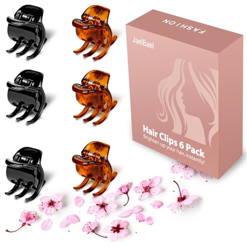 Set de 6 pinzas para cabello resistentes 1.3 pulg miniatura 1