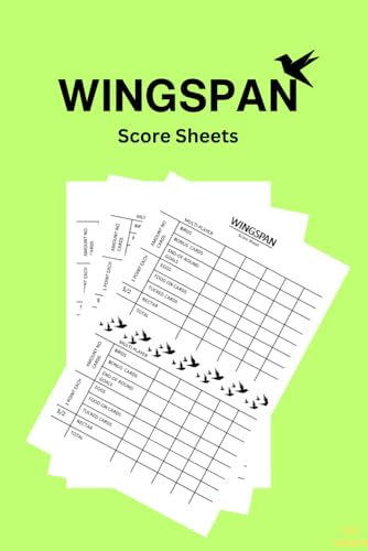 Wingspan Game Record: 198 score Pads for Wingspan Game- Wingspan Score Cards Wingspan Score Sheets: wingspan expansion Scorebook - Wingspan Scorekeeping Double-Game Cards 100pgs 6x9