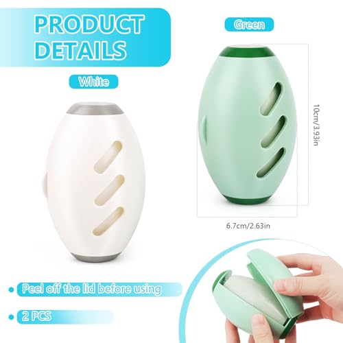 QOUBNIC Wiederverwendbarer Fusselroller, 2 Stück Waschbare Klebrige Gel Fusselrolle Ball, Washable Sticky Roller Tierhaarentferner, Waschbarer Reusable Lint Roller für Haustierhaar Kleidung Reisen