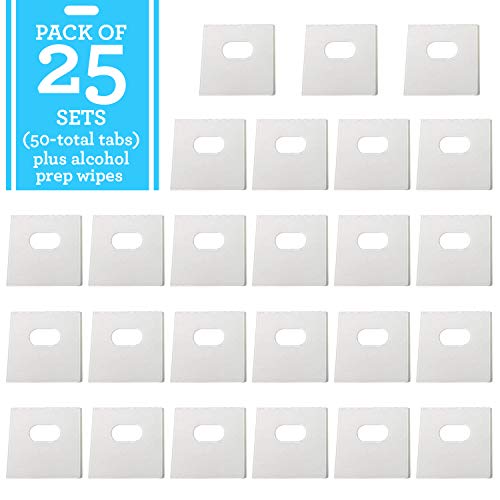 25 Sets Of Clear Vertical Blind Repair Tabs / Vertical Blind Tabs / Blind Fixers - 50 Total Tabs (25 Sets) And 2 Alcohol Wipes #TOP4